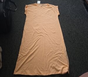 Chic Apricot Midi Dress